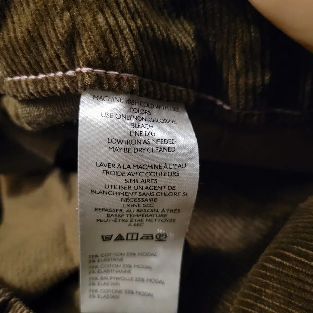 Anthropologie Maeve The Colette Wide Leg Velvet Corduroy Brown Pants 34 Women's - Picture 8 of 15